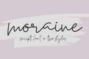 Moraine Script Font in Two Styles Font Download
