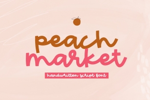 Peach Market - A Handwritten Script Font Font Download