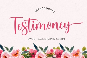 Testimoney modern script Font Download
