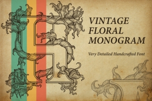 Vintage Floral Monogram Font Download