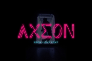 Axeon - Neon Light Font Font Download