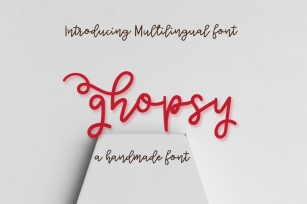 Ghopsy script font - Multilingual Font Download