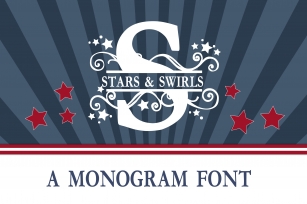 PN Stars & Swirls Monogram Banner Font Font Download