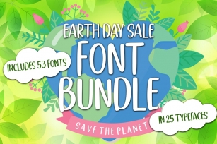 Earth Day Sale Font Bundle Font Download