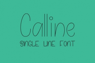 Calline - Single Line - Hair Line Font Font Download