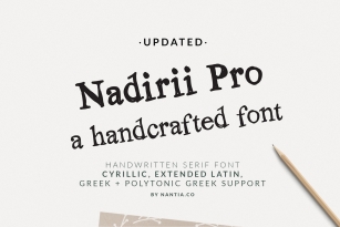 Nadirii Pro Font Greek, Cyrillic Font Font Download