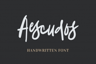 Aescudos - Handwritten Font Font Download