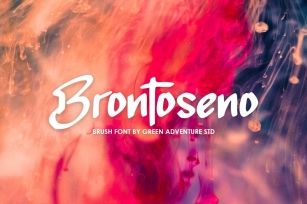 Brontoseno - A Brush Font Font Download