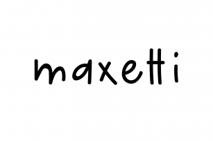 maxetti | handwritten Font Download