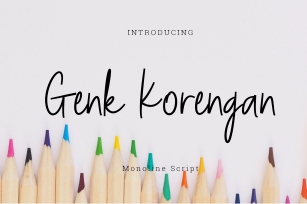 Genk korengan Font Script Font Download