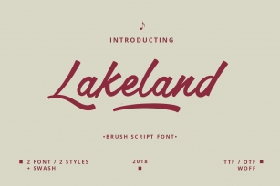 Lakeland Brush font Font Download