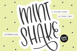MINT SHAKE a Stylish Hand Lettered Font Font Download