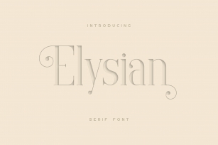 Elysian - serif font Font Download