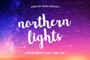 Northern Lights Script Font Duo Font Download