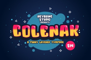 Colenak - Funny Layered Typeface Font Download