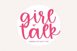 Girl Talk - A Handwritten Script Font Font Download