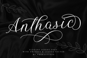 Anthasic Bonus Swashes Font Download