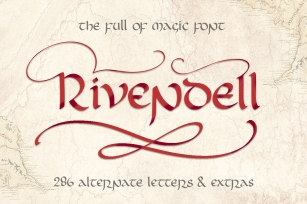 Rivendell. The full of magic font. Font Download