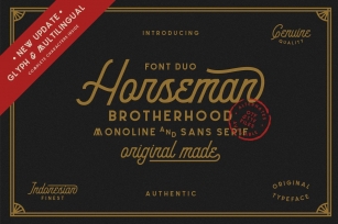 Horseman-New Update Glyph and Multilingual Font Download