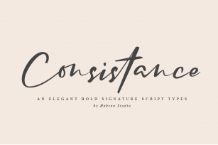 Consistance Bold Signature Script Font Download