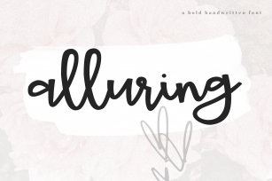 Alluring - A Bold Script Font Font Download