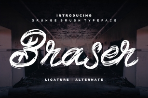 Braser | Grunge Brush Typeface Font Download
