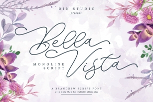 Bella Vista - Monoline Script Font Download
