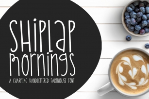 Shiplap Mornings- Handwritten Farmhouse Font for Crafters Font Download