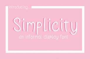 Simplicity an informal display font Font Download