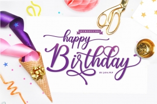 Happy Birthday  Pretty font Font Download