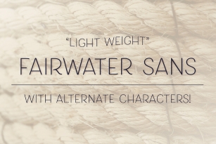 Fairwater Sans Light Font Download