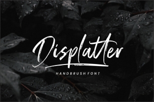 Displatter - Handbrush Font Font Download
