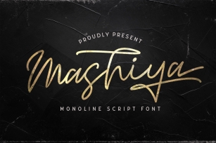Mashiya - Monoline Script Font Font Download