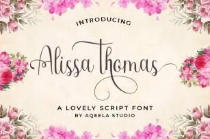 Alissa thomas Script Font Download
