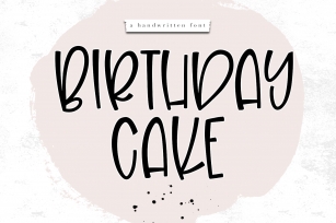 Birthday Cake - A Handwritten Font Font Download