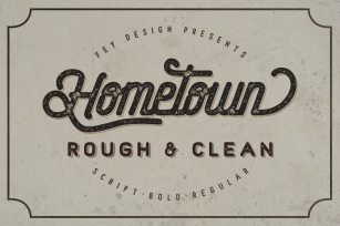 Hometown Clean And Rough Family Font Download