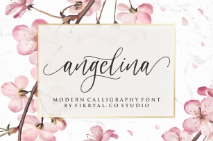 angelina - modern calligraphy font Font Download