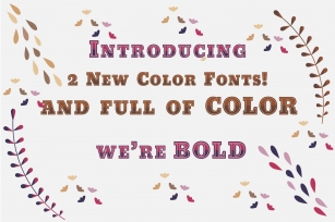 Purple meets Fuchsia and Carmel Toffee fonts Font Download