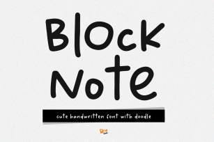 Block Note - Handwritten Font with Doodle Font Download