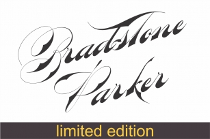 Bradstone-Parker Script  (limited version) Font Download