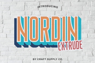 Nordin Extrude Font Family Font Download