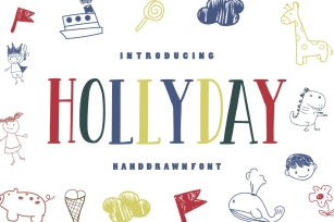 Hollyday - Handdrawn Font Font Download