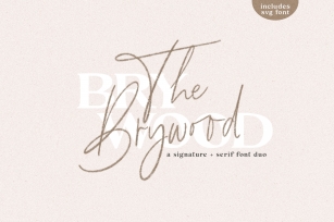 The Brywood - A Handwritten Script & Serif Font Duo Font Download