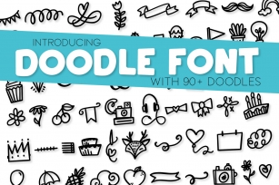 Doodle Font - With over 90 Dingbats! Font Download