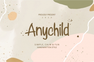 Anychild Handwritten Script Font Font Download