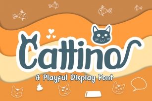 Cattino | Playful Display Font & Extras Font Download