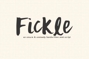 Fickle - an unsure & unsteady handwritten semi-script Font Download