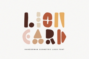 Lion Card | Handmade Geometric Font Font Download