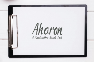 Aharon Handwritten Brush Font Font Download