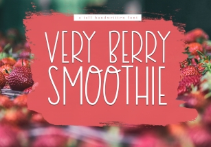 Very Berry Smoothie - Tall and Thin Font Font Download